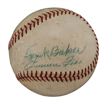 Multi-Signed Hall of Fame Baseball featuring Jimmie Foxx (Signed Twice), Lefty Grove, "Home Run" Baker, Paul Waner, Mickey Cochrane and More (9 HOF)  (JSA LOA)
